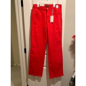NWT Judy Blue Women's Red Garment Dyed High Waist Jeans in size 11/30